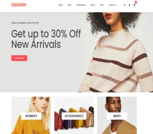 Coloshop – website template