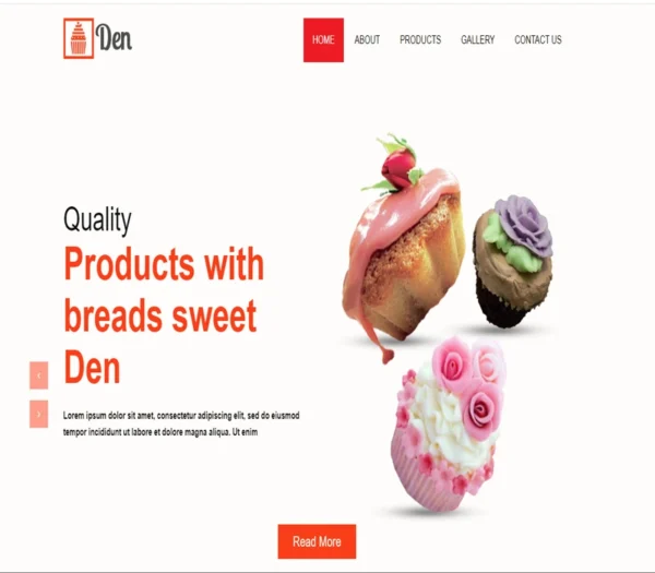 Den - website template