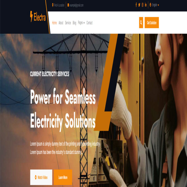 Electra website template