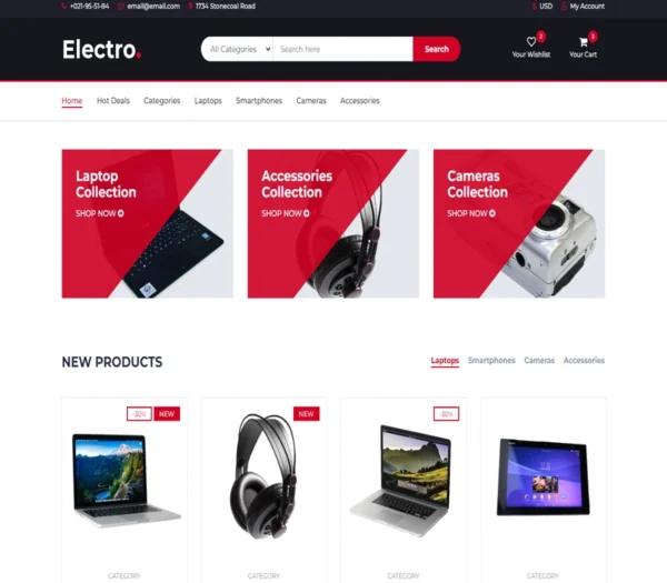 Electro - website template