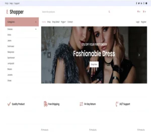 eshopper – website template