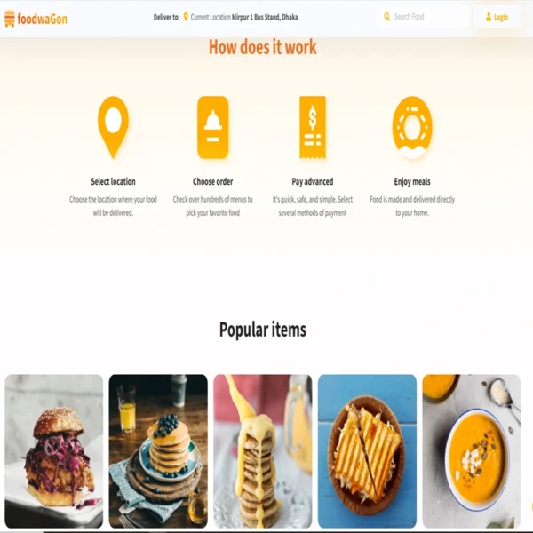 ⁦FoodwaGon - website template⁩ - الصورة ⁦2⁩