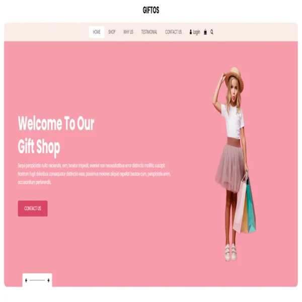 Giftos - website template