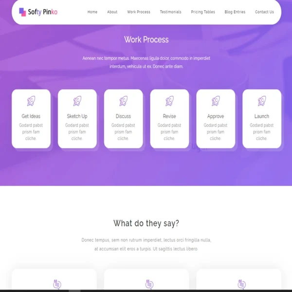 ⁦Softy Pinko - website template⁩ - الصورة ⁦2⁩