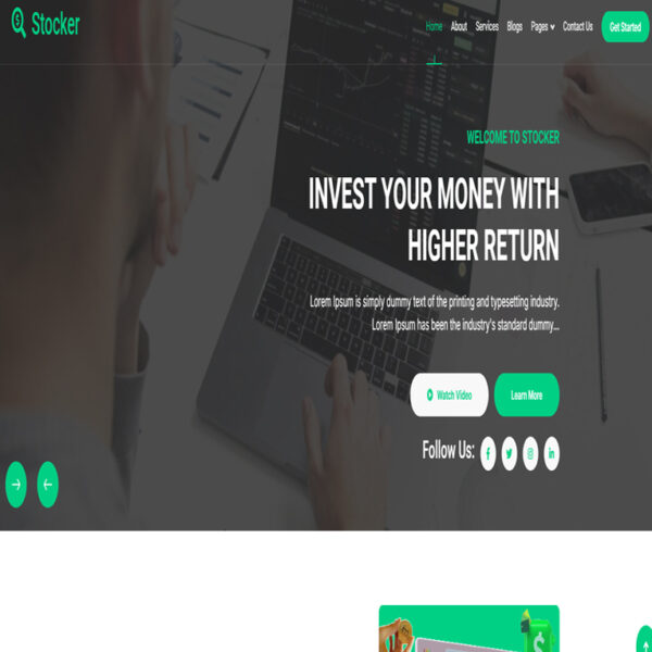 Stocker website template