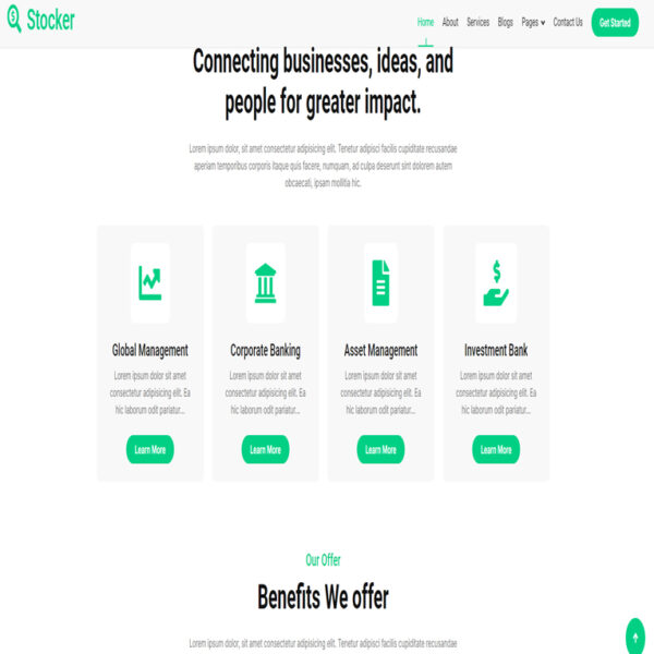 ⁦Stocker website template⁩ - الصورة ⁦2⁩