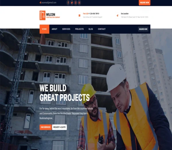 Wilcon - website template