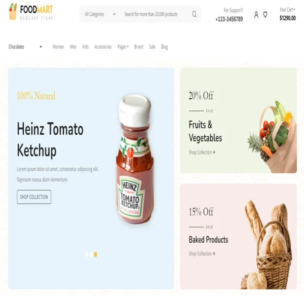 ⁦Foodmart eCommerce Website⁩ - الصورة ⁦2⁩