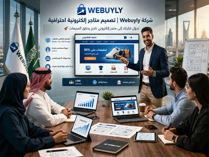 عرض احترافي لتصميم موقع إلكتروني أو متجر يحقق لك مبيعات حقيقية